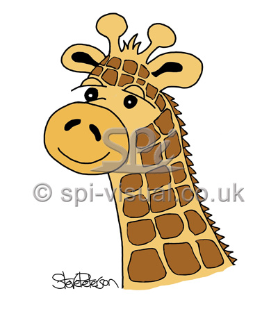 Cute giraffe cartoon illustration